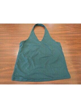 Loft Women XL Green Sleeveless Knit Top Cotton Modal Blend Tank Minimalist Luxe